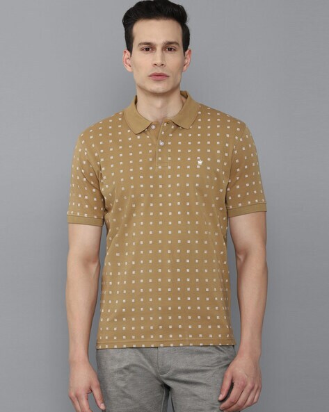 Buy Louis Philippe Men Printed Polo Collar T Shirt - Tshirts for