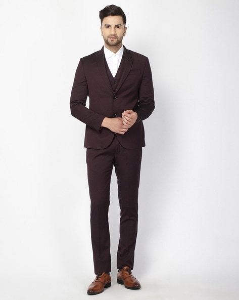 Buy BLACKBERRYS Grey Structured Polyester Viscose Terry Slim Fit Mens Suit   Shoppers Stop