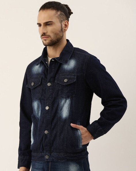 Buy Dark Blue Denim Jacket for Men Online in India -Beyoung