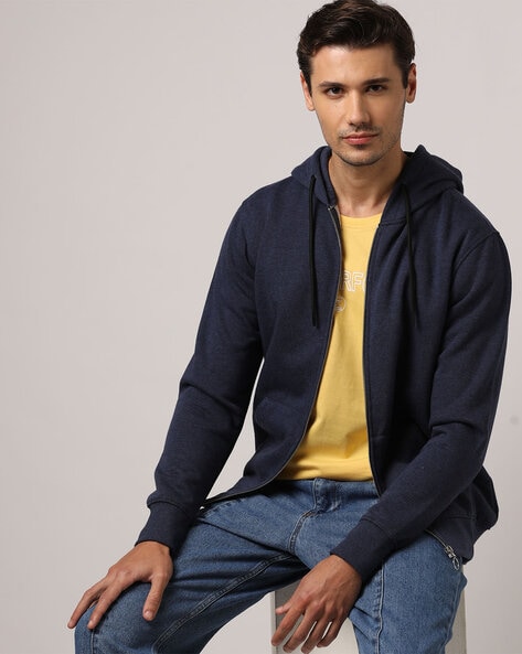 Buy Louis Philippe Jeans Yellow Cotton Printed Hooded SweatShirt for Mens  Online @ Tata CLiQ