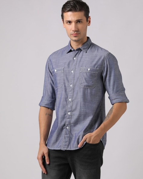 Buy U.S. Polo Assn. Denim Co. Off White Cotton Self Pattern T-Shirts for  Mens Online @ Tata CLiQ