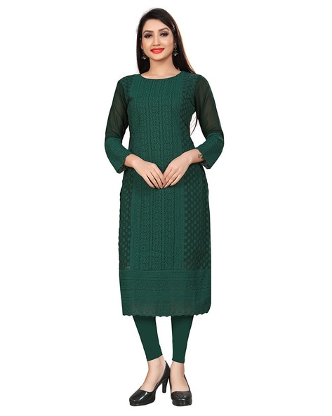 Buy Green Kurtis & Tunics for Women by NeshamaKurti Online | Ajio.com