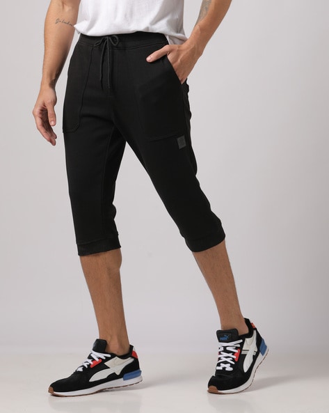 Men 3/4th Joggers with Drawstring Waist