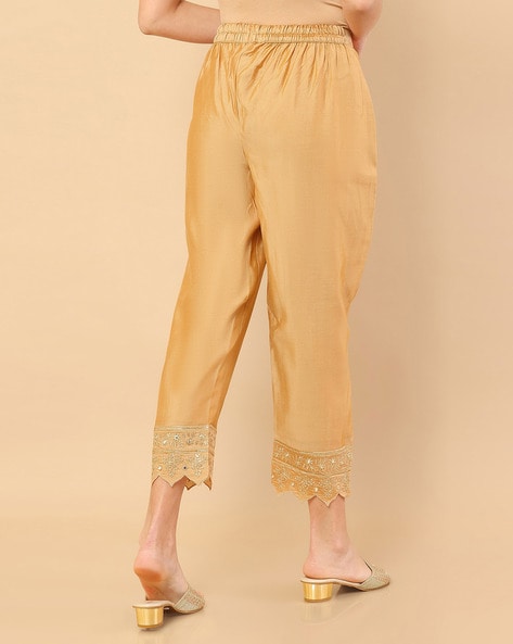 Buy HUZUR Mens Silk Trouser/Pant (40, CHIKU) at Amazon.in