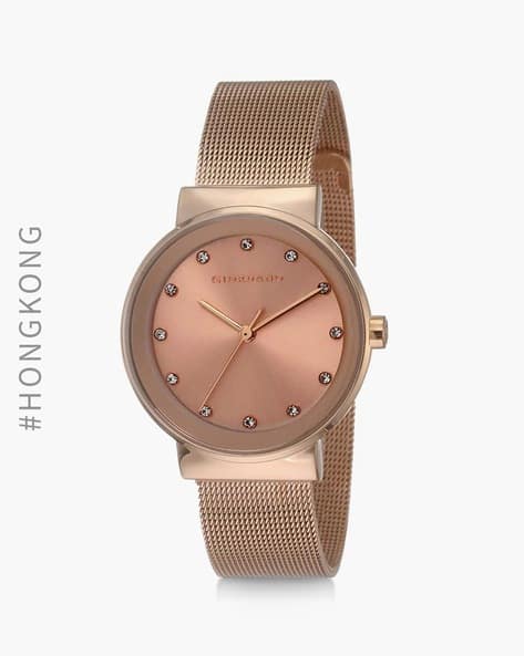 Giordano Women A2047-33 Analogue Watch with Mesh Strap