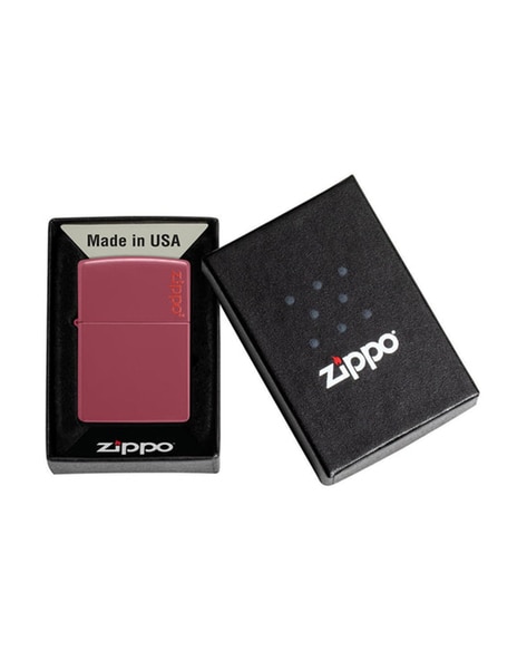 Classic Metallic Red Zippo Logo Windproof Lighter