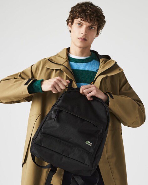 Lacoste Unisex Neocroc Backpack with Zipped Logo Straps - One Size