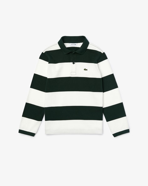 Boys' Lacoste Soft Striped Cotton Polo Shirt, 57% OFF