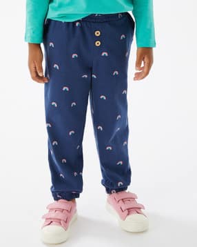 Rainbow Print Pure Cotton Trousers-image-3