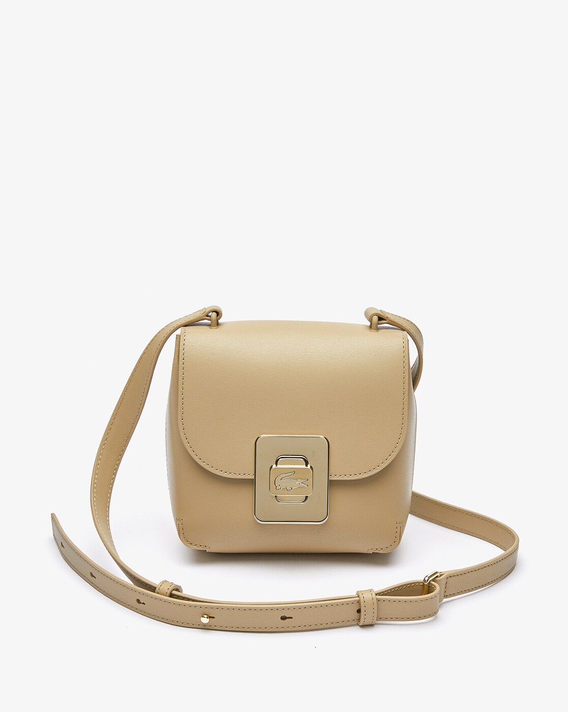 Leather Crossbody Bag Beige Leather Shoulder Bag Women's 