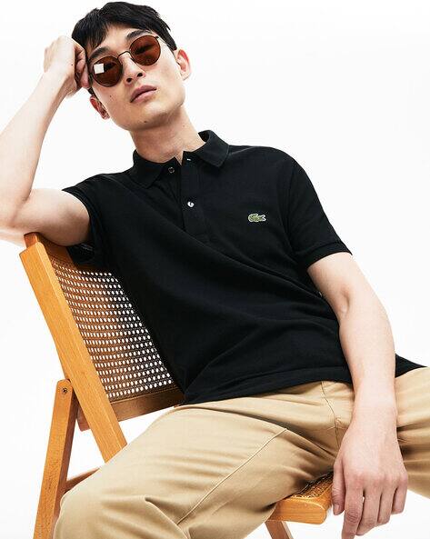 lacoste black polo shirt
