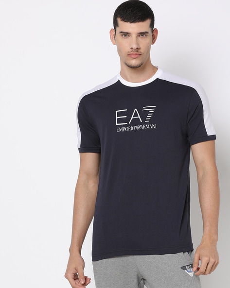 visuel Making Smitsom sygdom Buy Navy Blue & White Tshirts for Men by EA7 Emporio Armani Online |  Ajio.com