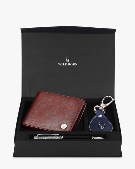 Buy WildHorn Gift Hamper for Men I Leather Wallet, Keychain & Pen Combo Gift  Set I Gift for Friend, Boyfriend,Husband,Father, Son etc (Beige M) at  Amazon.in