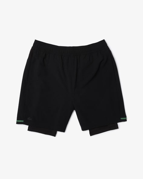 Mens black store lacoste shorts