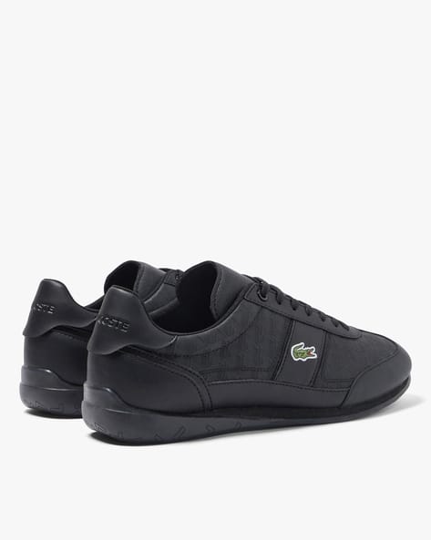 Genuine Leather Lace-Up Sneakers