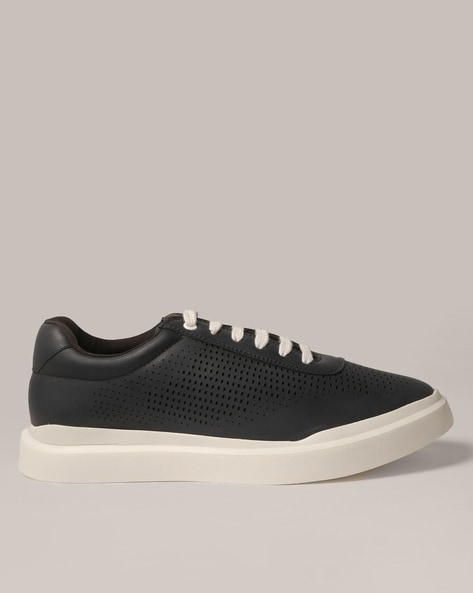 Men Perforated Lace-Up Sneakers