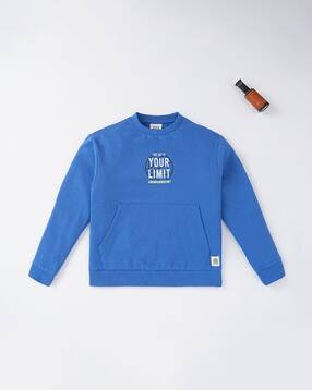 ed-a-mamma Typographic Print Sweatshirt with Kangaroo Pocket-picture-14