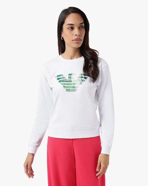 Buy EMPORIO ARMANI Pop Blossom Cotton Regular Fit Sweatshirt