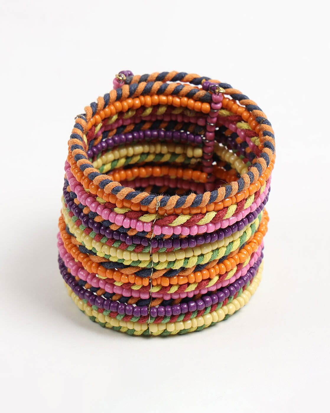 Wrap bracelet / memory wire bracelet / czech glass seed beads bracelet —  San José Made