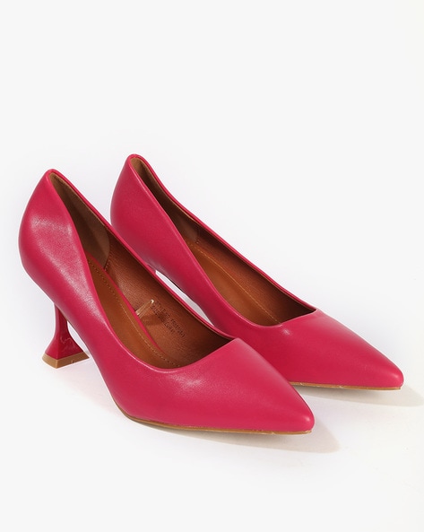 Fuchsia chunky online heels