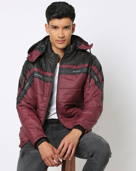 Buy The Indian Garage Co Men Colourblocked Puffer Jacket - Jackets for Men  19590606 | Myntra