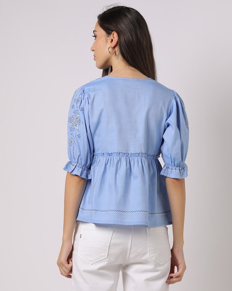Buy Blue Tops for Women by Buda Jeans Co Online