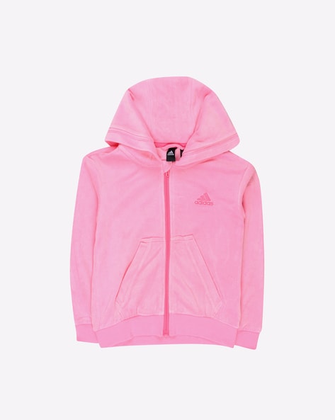 Kids pink adidas store hoodie