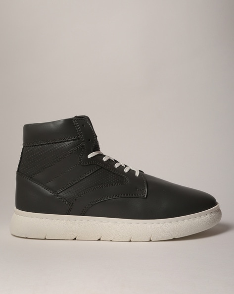 Men Mid-Top Lace-Up Sneakers