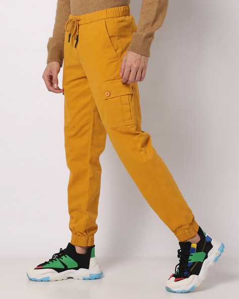 Yellow store cargo joggers