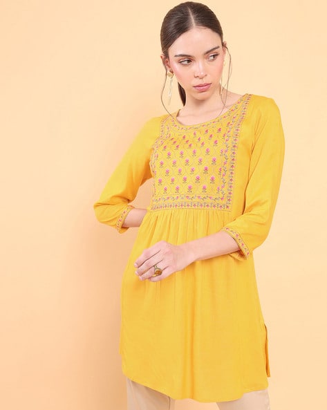 Buy Mustard Kurtis u0026 Tunics for Women by SOCH Online | Ajio.com