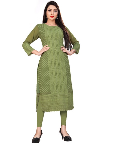 Buy Dark Green Kurtas for Women by AVAASA MIX N' MATCH Online | Ajio.com