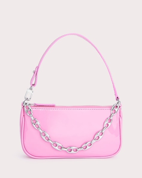 By Far Rachel Mini Leather Shoulder Bag In Pink