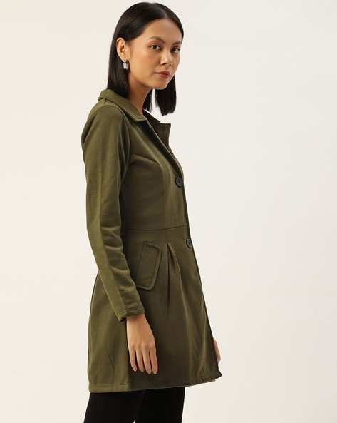 Olive trench outlet coat womens