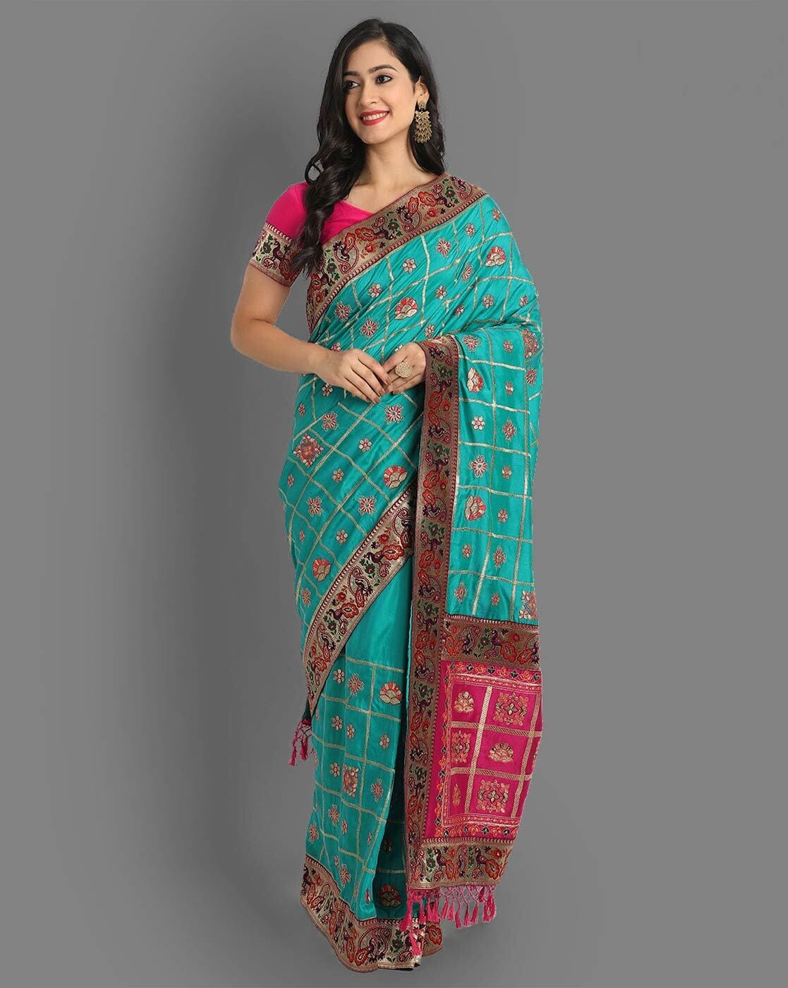 Buy Purple Sarees for Women by Aashvi Creation Online | Ajio.com