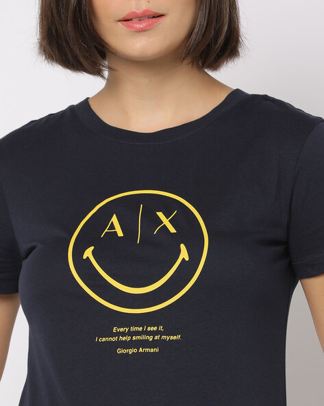 Buy Black Tshirts for Women by ARMANI EXCHANGE Online Ajio