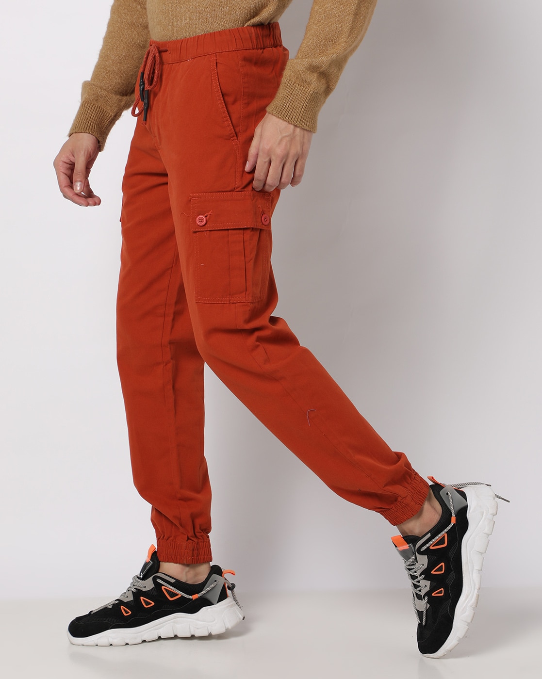 Buy Jack  Jones Orange Regular Fit Joggers for Mens Online  Tata CLiQ