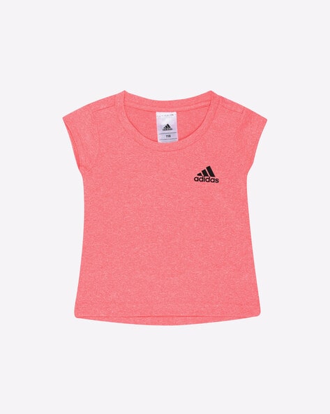 Girls pink store adidas t shirt