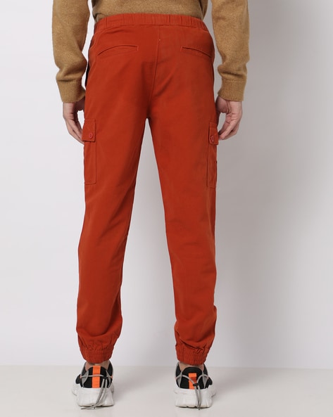 Orange cheap jogger pants