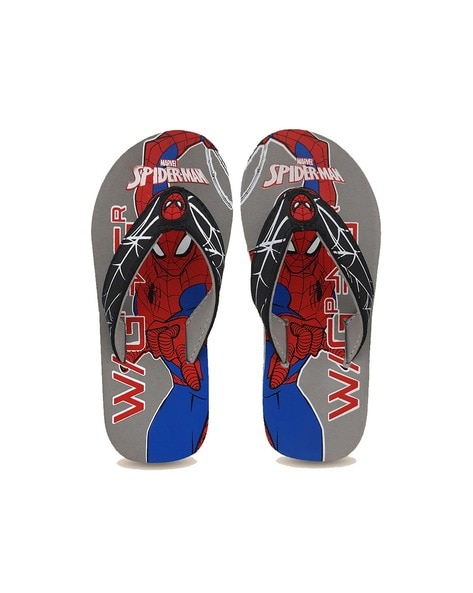 Kidsville Spiderman Print Thong-Strap Flip-Flops