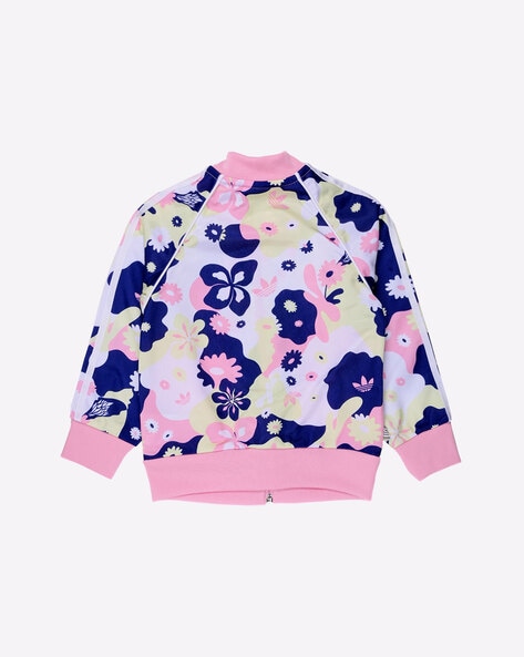 Girls adidas clearance floral tracksuit