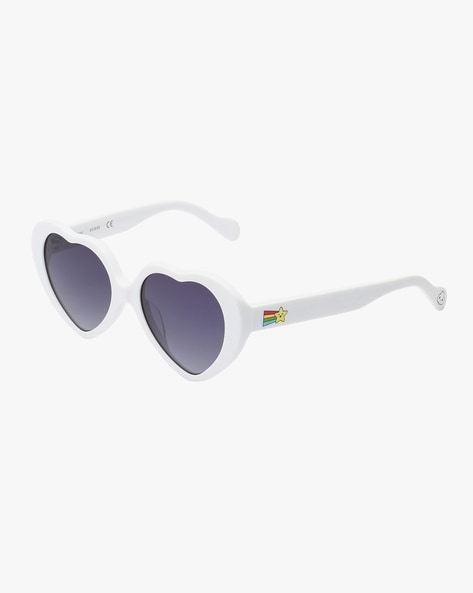 1980's Vintage High Quality Glasses: 80s -High Quality- Womens purple plastic  heart shaped shutter shades. These slick beauties are without lenses so you  can get away with wearing them to a movie