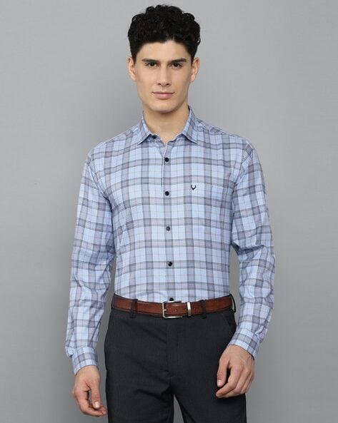 Buy Blue Shirts for Men by ALLEN SOLLY Online