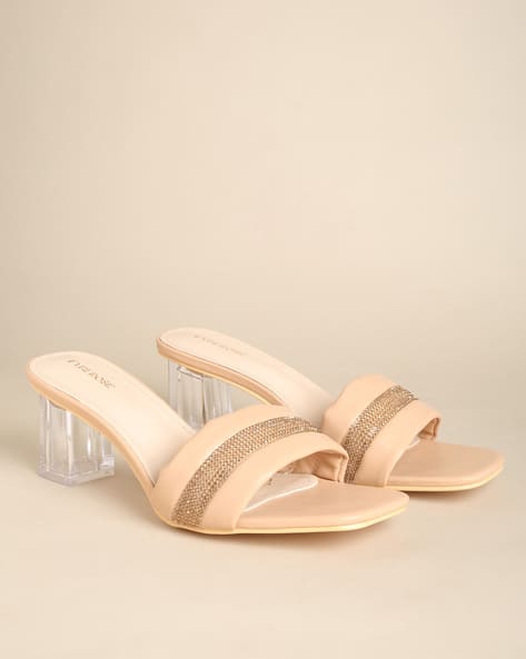 Fyre Rose Embellished Chunky Heeled Sandals