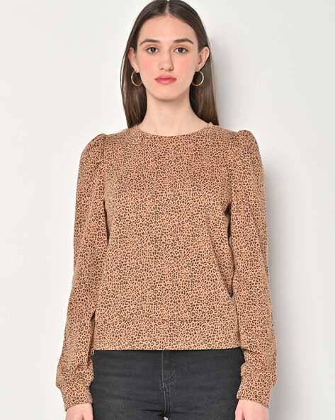 Warehouse leopard best sale motif sweatshirt