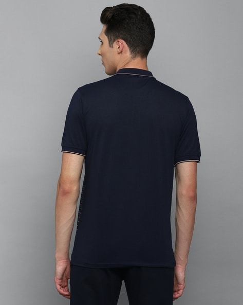 LOUIS PHILIPPE Printed Men Polo Neck Blue T-Shirt - Buy LOUIS