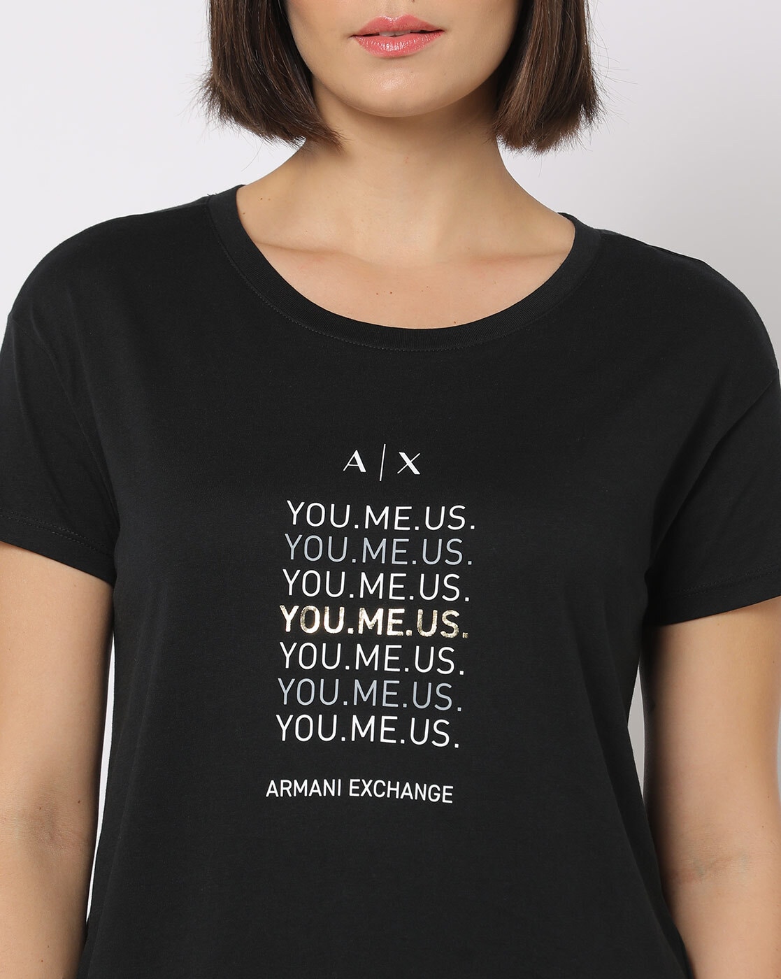 Buy Black Tshirts for Women by ARMANI EXCHANGE Online Ajio