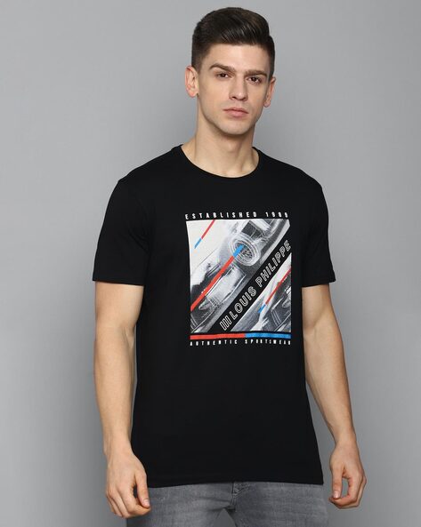 Buy Black Tshirts for Men by LOUIS PHILIPPE Online