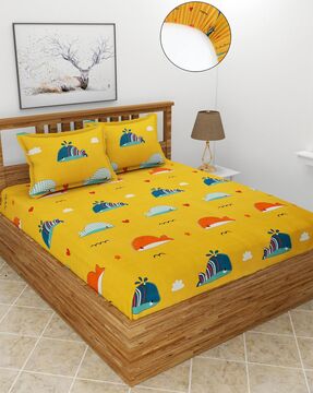 Buy Yellow Bedsheets for Home & Kitchen by MORADO Online 