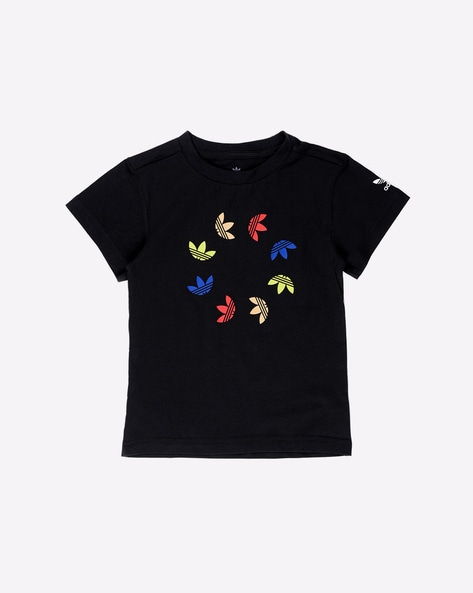 Adidas Kids Logo Print Round-Neck T-Shirt