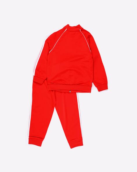 adidas sst tracksuit red